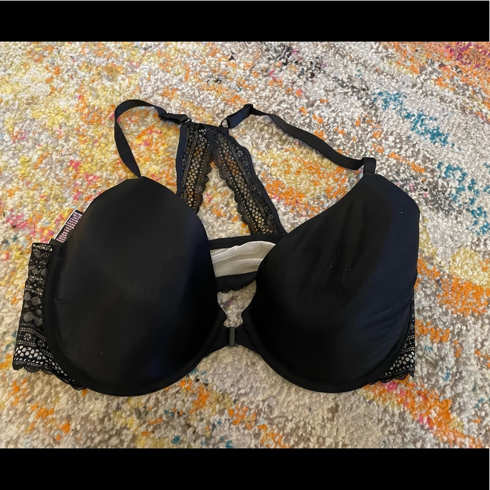 Victoria's Secret Black Lace Racerback T-Shirt Bra